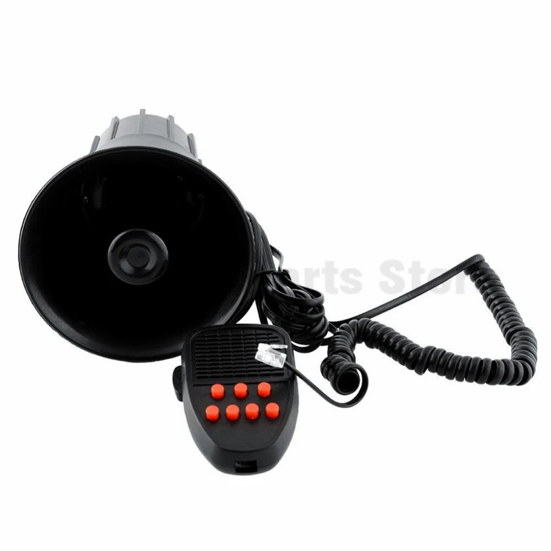 Universal Car Warning Alarm 150DB 12V 7 Sound Loud Police Fire Siren Horn PA Speaker Kit