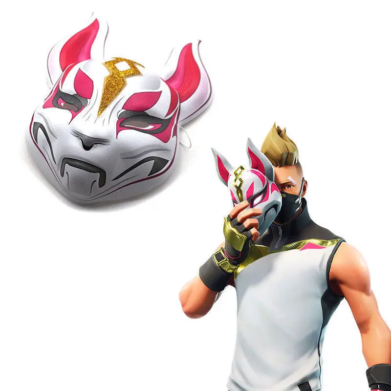 

Halloween Fox Drift Halloween Cosplay Costume Props Latex Full Face Mask Helmet