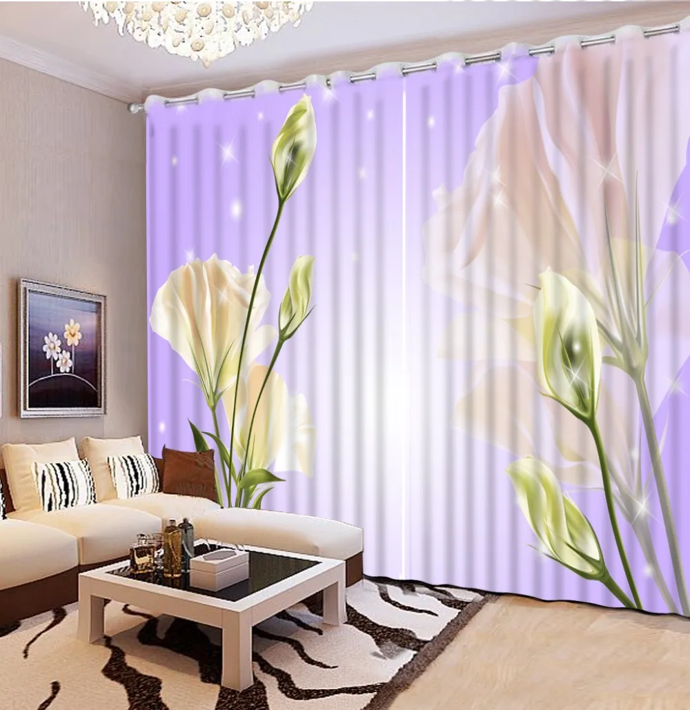 

Photo Customize size Home Decor Living Room Natural Art 3d curtains flowers curtains for living room