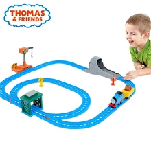 Электрический поезд Thomas& Friends серии карьерные шахты Приключения пластиковая дорожка для паровозика Thomas с подарочной коробкой на день рождения