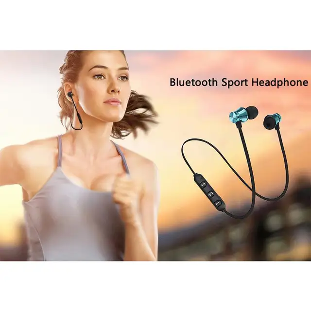 New Magnetic Bluetooth Earphone V4.2 Stereo Sports Waterproof Earbuds Wireless in-ear Headset with Mic for  ALL Phones