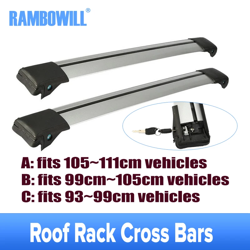 2x Car Roof Rack Cross Bars Luggage Carrier Auto Offroad 4x4 With Lock Anti-theft SUV Top 150LBS Cargo Universal For Jeep | Автомобили и