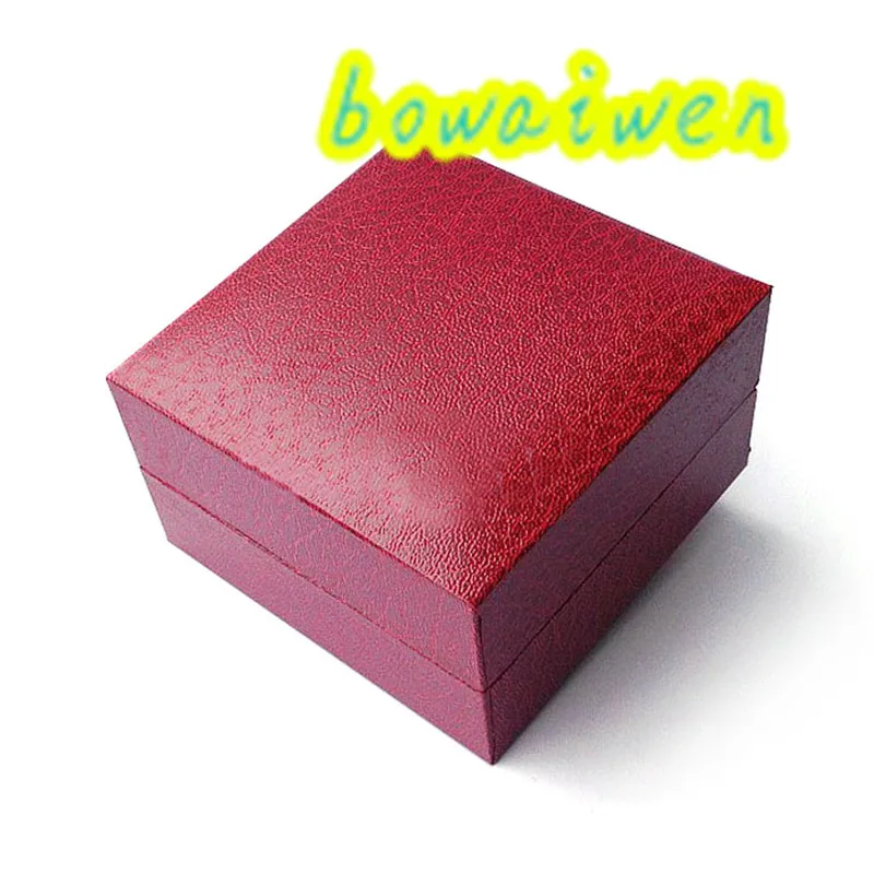 

bowaiwen #0065 Durable Present Gift Hard Case For Bracelet Bangle Jewelry Watch Box populirity Red