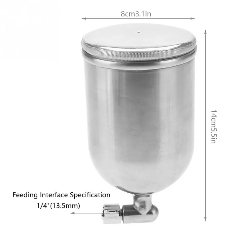 400/600/1000 мл Краски контейнер пневматический распылительный пистолет аксессуар металлический Спрей горшок - Цвет: 400ml