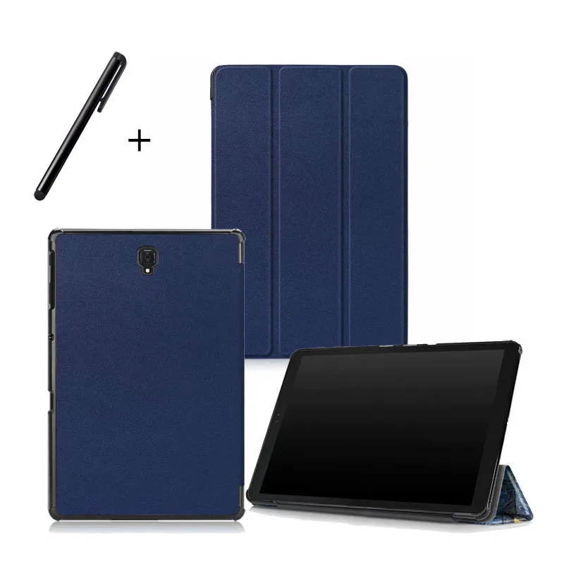

1x Touch Stylus+ Slim PU Leather Case For Samsung Galaxy Tab A 10.5 T590 T595 Tablet 10.5'' Stand Protector Cover