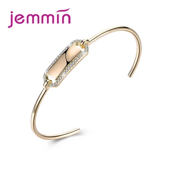 

Beautiful Attractive High Quality Luxury Fashion Cool Gold Cubic Zirconia Open Bracelet For Women Party Accessories