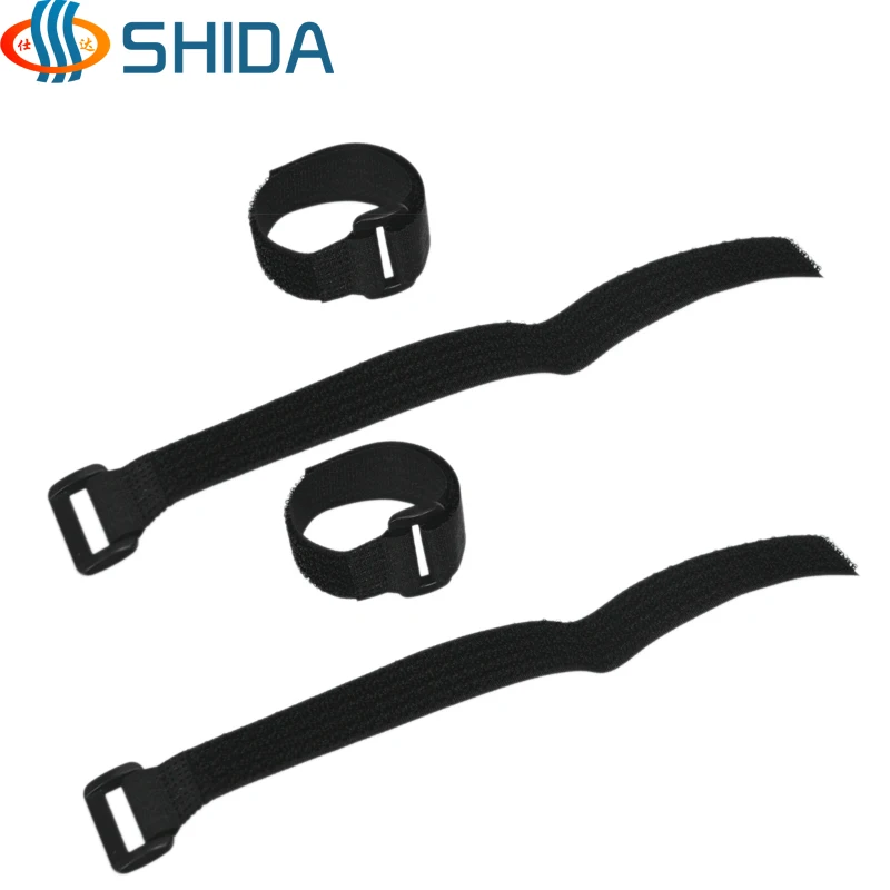 

5 cm Width 20 - 550 cm Reusable Magic Tape Straps Hook Loop Cable Ties with Plastic Buckles for Power Wire Management