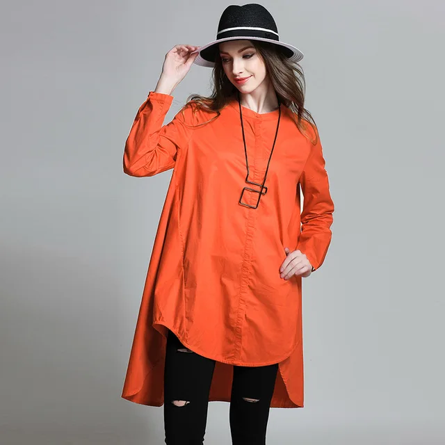 Buy Women Oversize Cotton Shirt Long Sleeve Shirts
