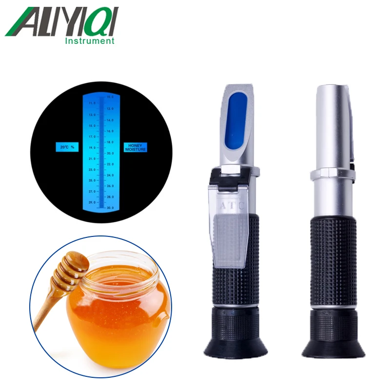 

Hand Held Honey Moisture Refractometer Brix: 58-90% honey refractometer Minimum Division Brix 0.5% Refractometer ATC
