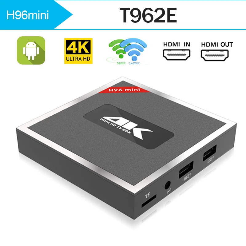 В наличии HDMI IN OUT Android tv BOX четырехъядерный процессор T962E|ТВ-приставки и