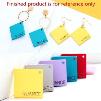 

50PCs 20MM 26MM Colorful Sqaure Acrylic Plastic Beaded Charms Fit Girls Fashion Earring Necklace Keyring Ornaments Decor