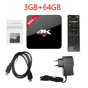 Xinways H96 pro Plus. Android 4g 32g 64g телеприставка 4 k Ultra HD H.265 Smart tv box 1000LAN Dual Wifi 2,4/5,0g медиаплеер - Цвет: 3gb 64gb