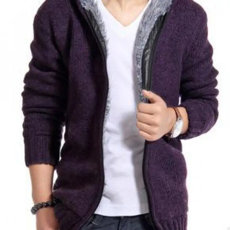 Новое зимнее пальто с капюшоном мужской свитер Взрывные Модели кашемировый кардиган M-XXL Размеры