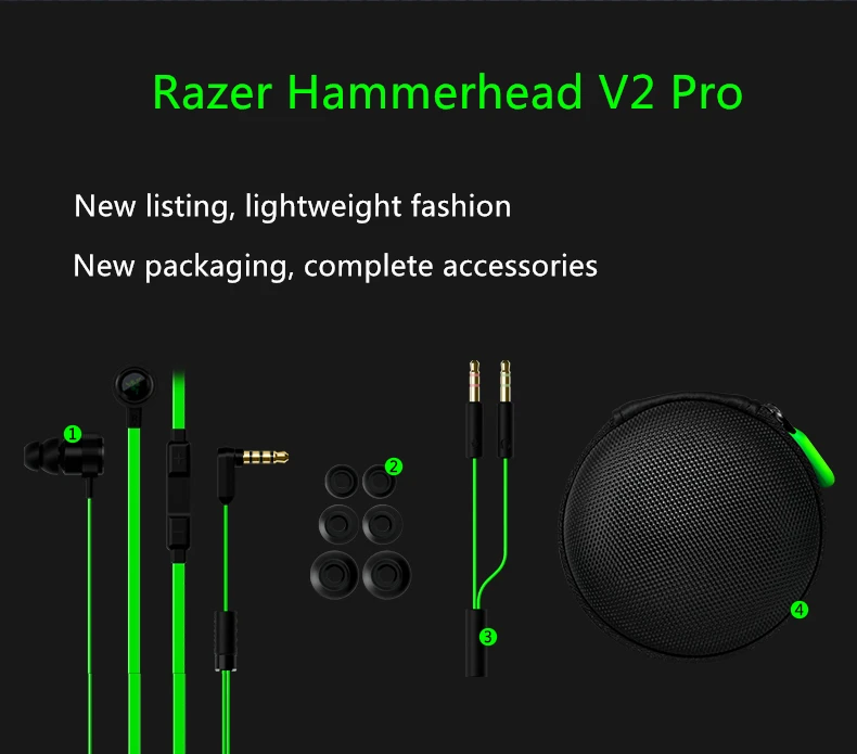 Razer Hammerhead V1 V2 Auriculares With Microphone Stereo Bass In Ear Earphone High Quality Headset Fone De Ouvido Razer Hammerhead Hammerhead Razerrazer Auriculares Aliexpress