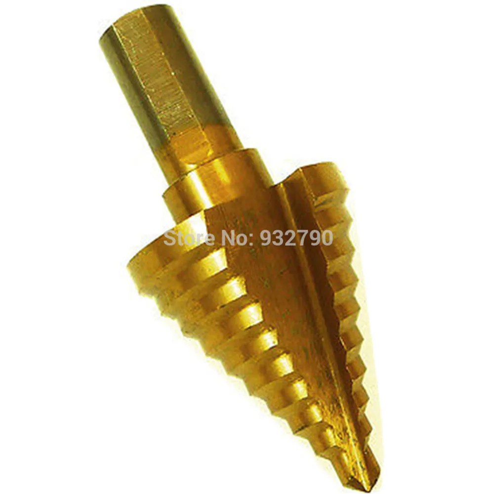 HSS 4241 Step Drill Bit 1/4" To 1 3/8" 10 Steps 1/2'' Shank Quick