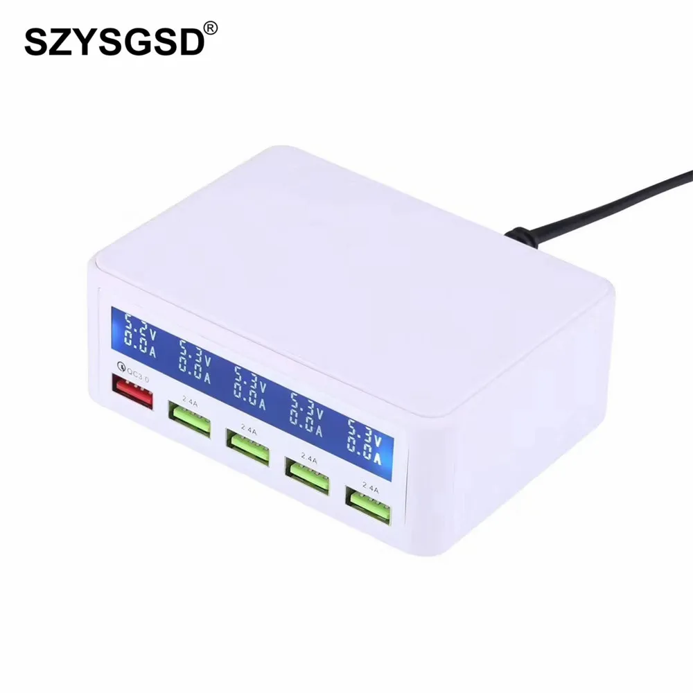 SZYSGSD USB зарядное устройство портативное Мульти порт быстрое для iPhone X 8plus 7 6 5 Порт