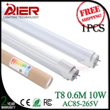 Top LED Tube manufacturer 2ft T8 led tube light 600mm 10Watt AC85-265V free shipping Cold White/Natural white/Warm White