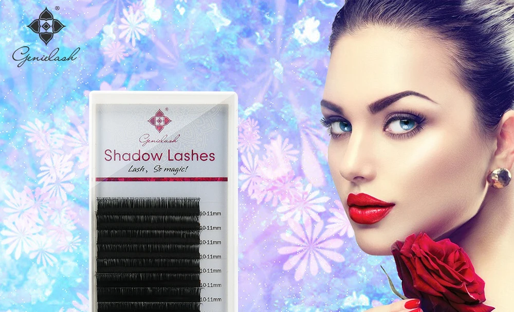 Genie Shadow lashes Индивидуальные ресницы с двойным завитком и длиной из искусственной норки подходят для объемного наращивания ресниц make up eye lashes