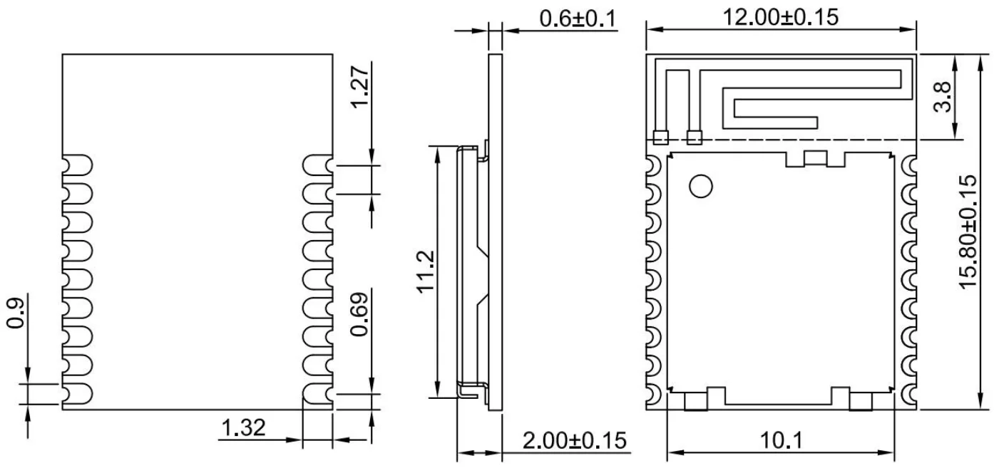 FCC CE сертифицированный nRF52810 Bluetooth модуль BLE 5,0 UART модуль