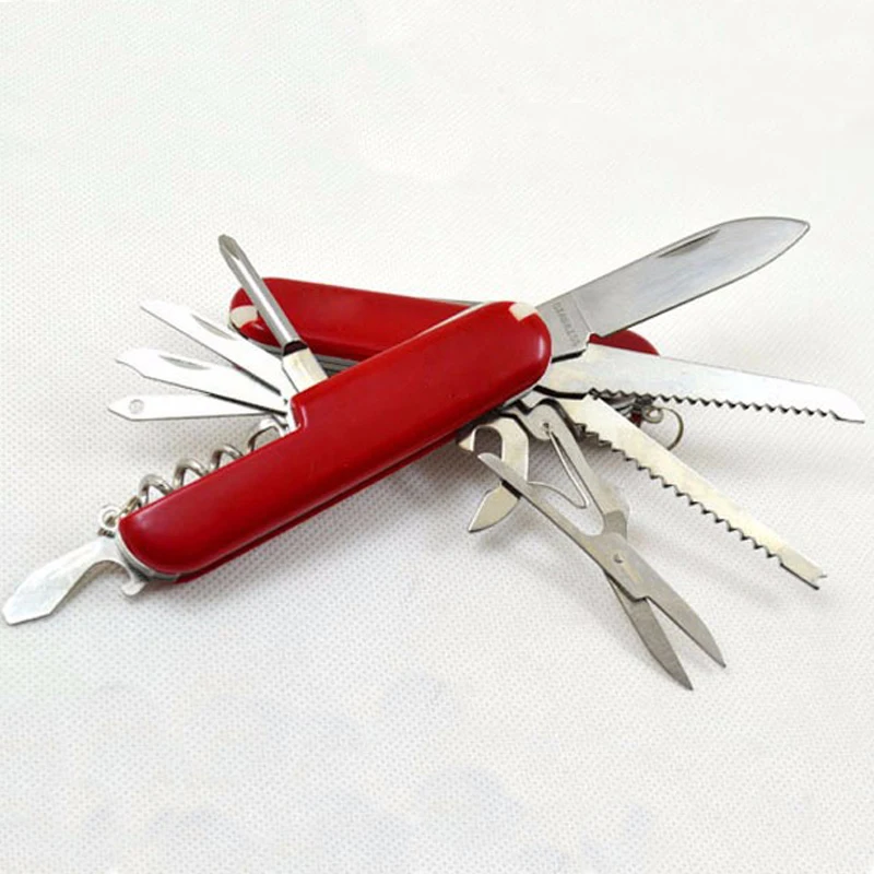 1PCS Swizerland Pocket Knife 11 Stainless Steel Multi Tools Blade Saw