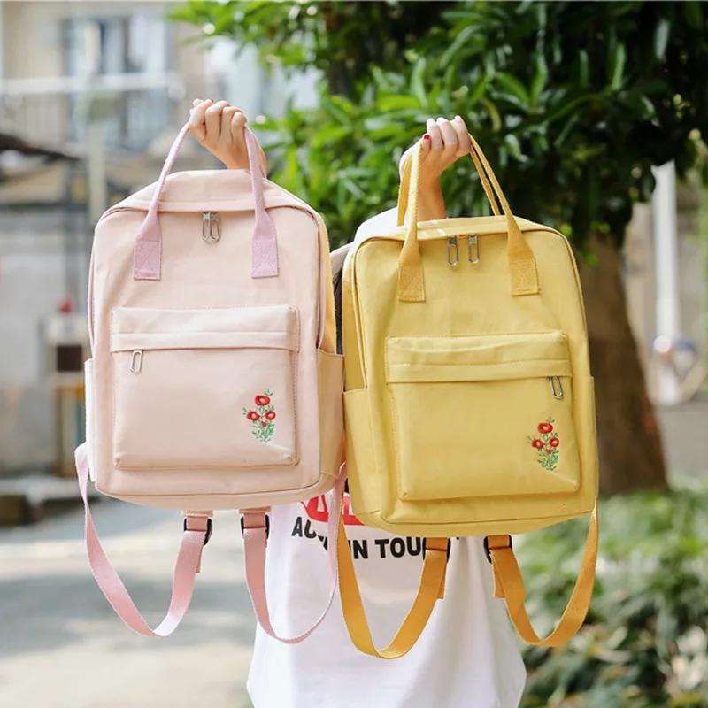 

Scione Women Backpack Canvas School Bags For Teenage Girl Large Capacity Female Tote Korea Preppy Style Student Laptop Backpack