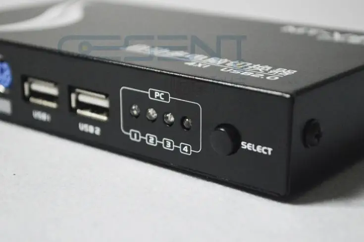 4 порта USB PS/2 автоматический переключатель KVM, кнопка или горячий ключ switcher PC, с кабелями