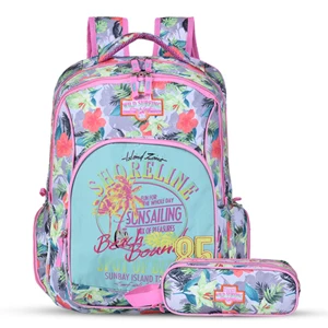 Рюкзак wenjie brother, рюкзак с цветочным орнаментом, женские книжные сумки, средние школьные сумки для девочек-подростков - Цвет: 4
