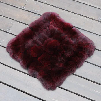 

CX-D-138B Home Decor Fashionable Patchwork Genuine Fox Fur Cushions for Seat