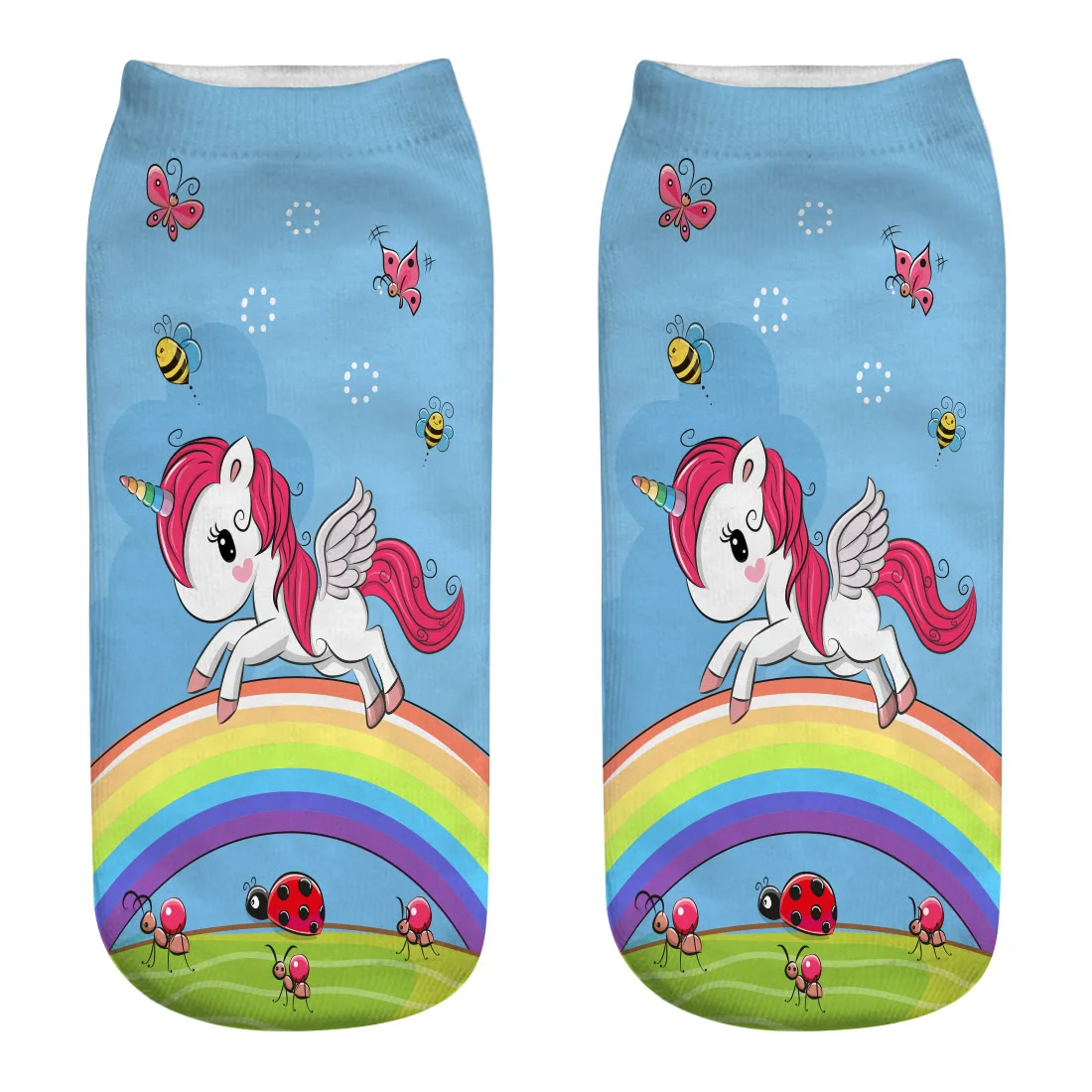 Бег цыпленок хит продаж женские носки Единорог 3D печатные на заказ|socks unicorn|socks