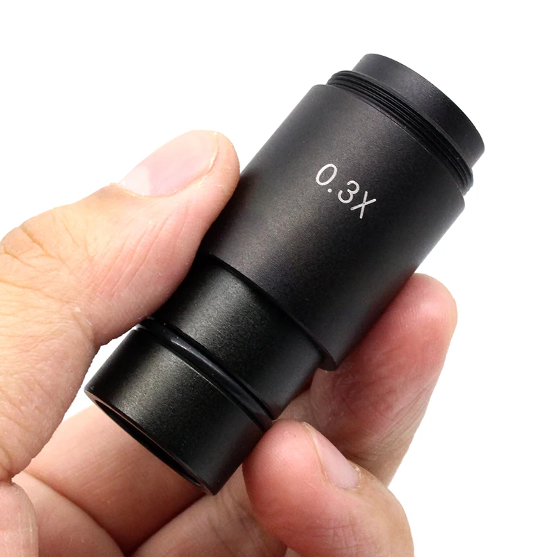 0.3X C-mount Adapter Lens for CCD CMOS Industrial Camera Digital Eyepiece Connected with Microscope Reduction Relay Lens