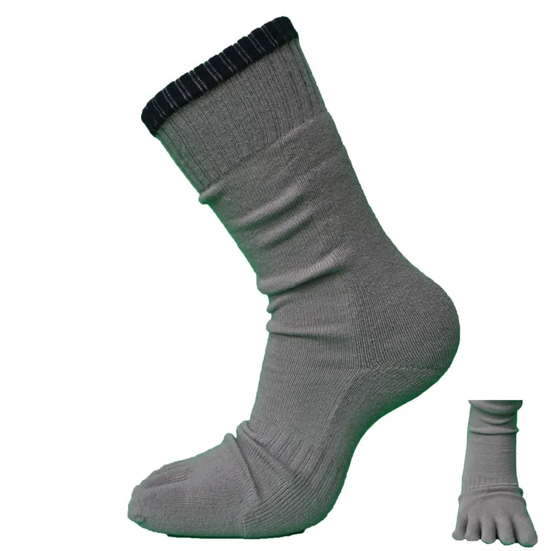1 пара хлопчатобумажные зимние махровые Толстые мужские носки с пальцами, носки 3 цвета