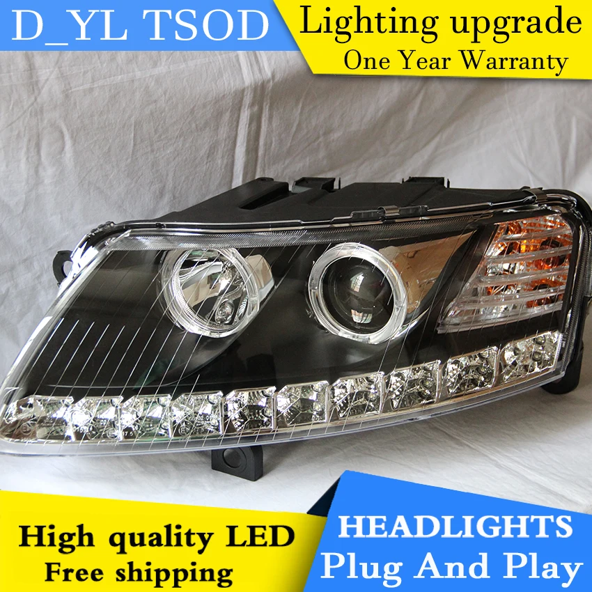 

DY_L Car Styling Head lamp for Audi A6L LED Headlight DRL H7/D2H HID Xenon bi xenon lens