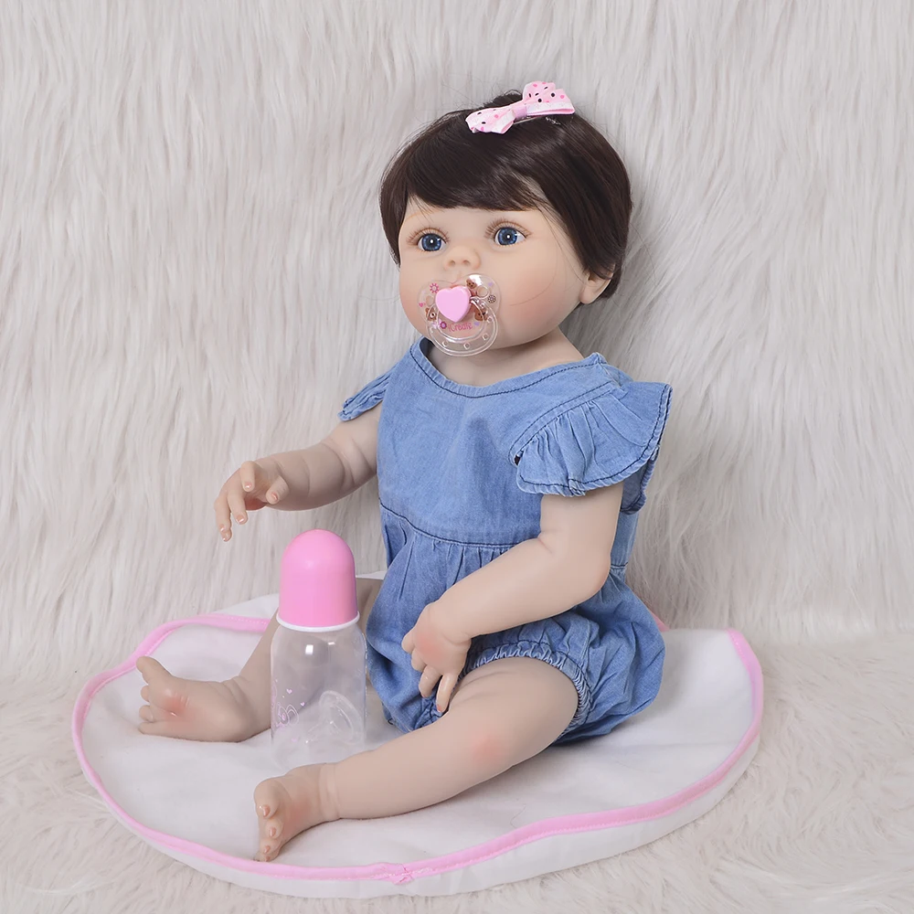 Keiumi 57 см всего тела силиконовые возрождаются куклы для детей 23 ''этнический реборн для маленьких девочек реалистичные милые принцессы на вечеринку для девочек детские игрушки для вечеринок