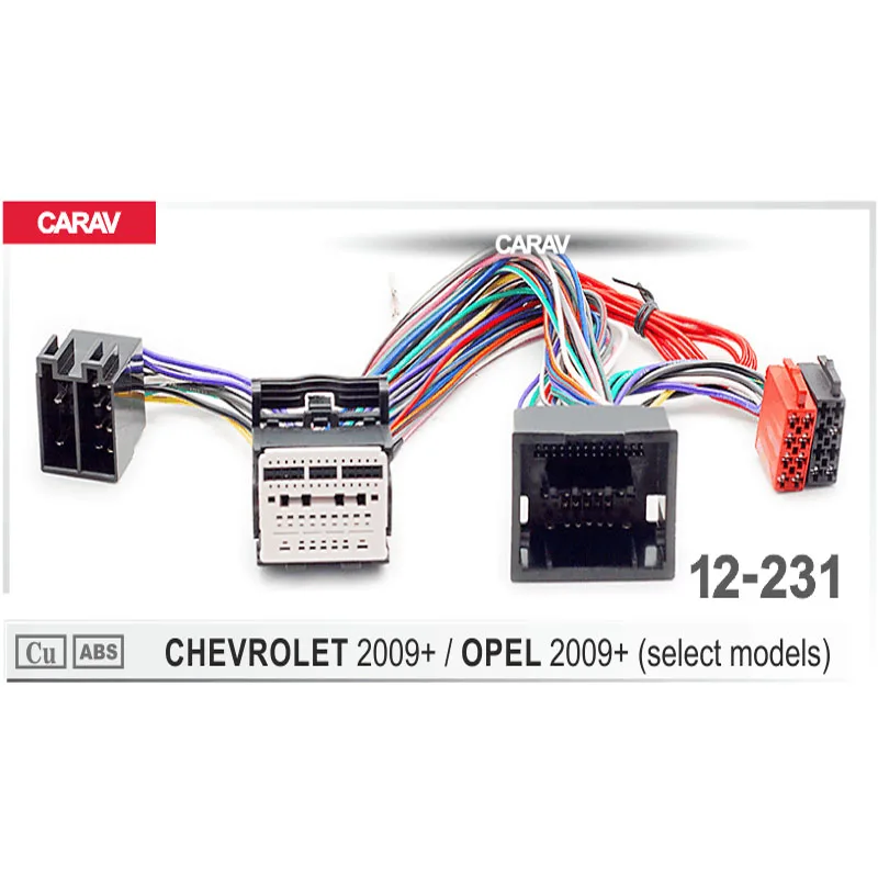 CARAV 12-031 Conector ISO OEM Radio Adaptador CHEVROLET 2009+ OPEL 2009+