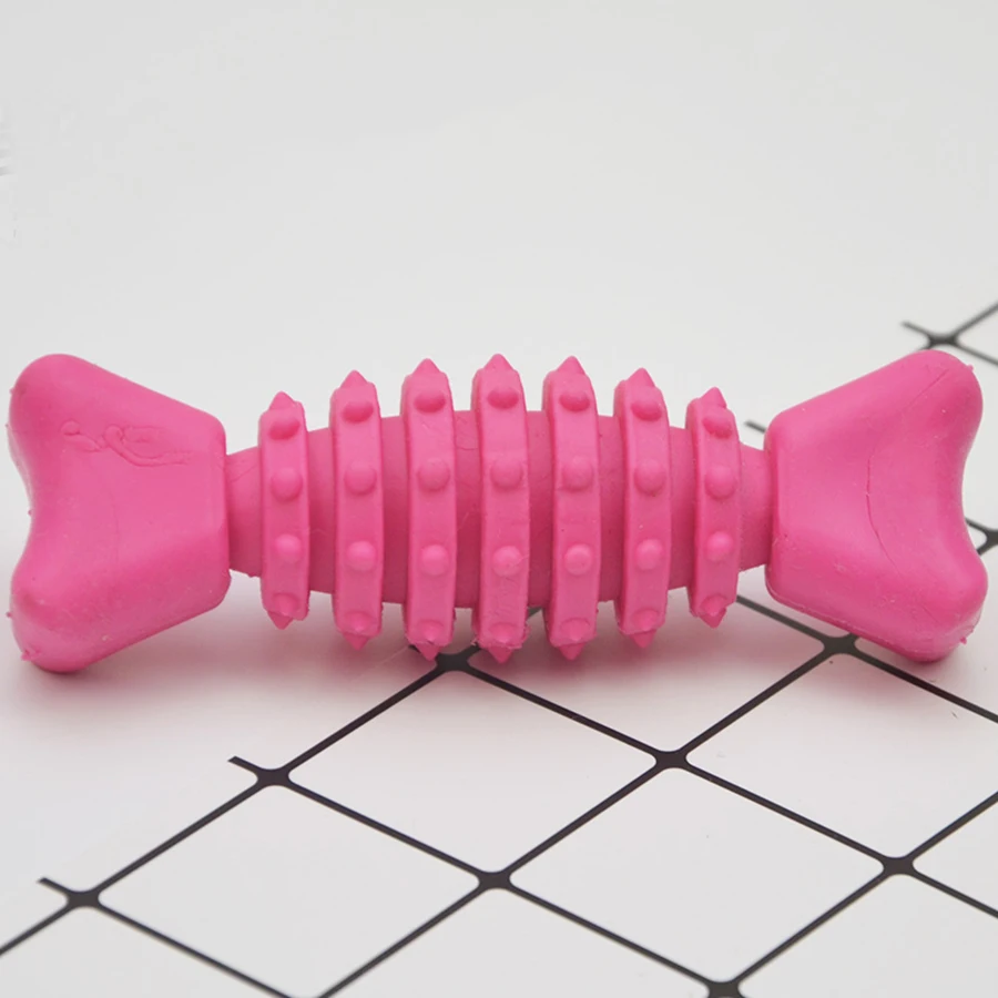 

TPR Bone Funny Cute Dog Toy Chew Molar Teeth Interactive Puzzle Chewing Resistant Dog Toys Peluche Chat Petshop Products 50DC069