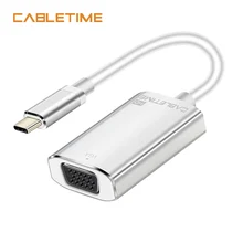 Cabletime New USB Type C VGA Adapter Type C Cable to VGA Converter USB C 3.1 For Macbook Chromebook Lumia Pixel Dell N127 Cabletime New USB Type C VGA Adapter Type C Cable to VGA Converter USB C 3.1 For Macbook Chromebook Lumia Pixel Dell N127