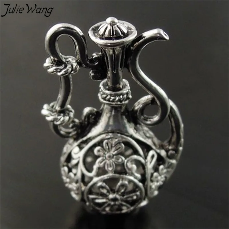 6pcs Antique Bronze Hollow Retro Style Wine Pot Flagon Pendant DIY Accessories 6pcs Antique Bronze Hollow Retro Style Wine Pot Flagon Pendant DIY Accessories