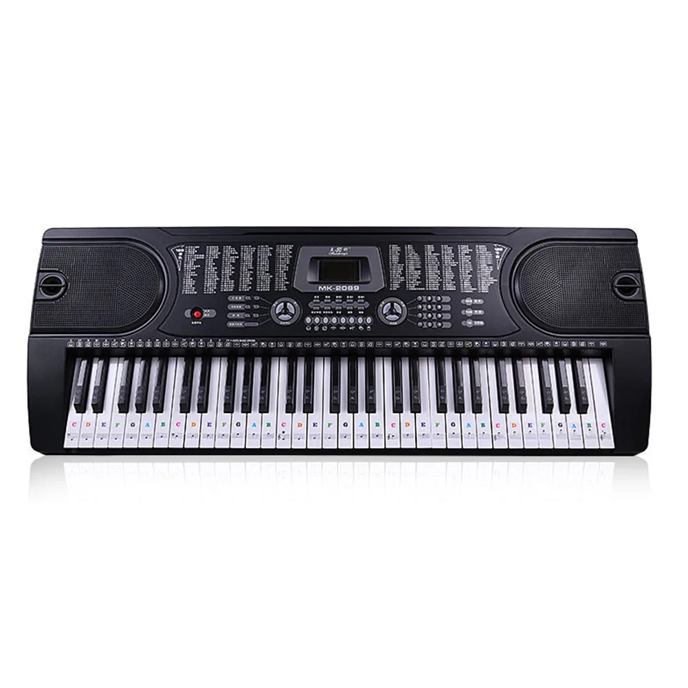 

54/61 Keys Music Decal Sticker Label PVC Note Removable Biginners Piano Keyboard Stave