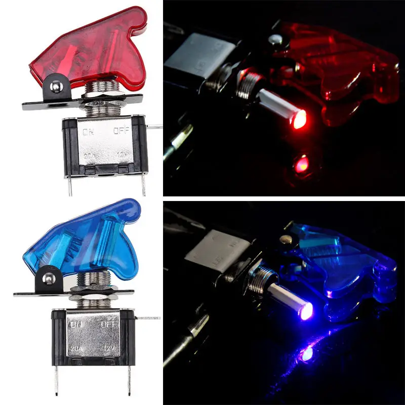 Universal 1pcs 12V Car Auto LED Toggle Switch Light Racing Missile Rocket LED Switch On/Off Car