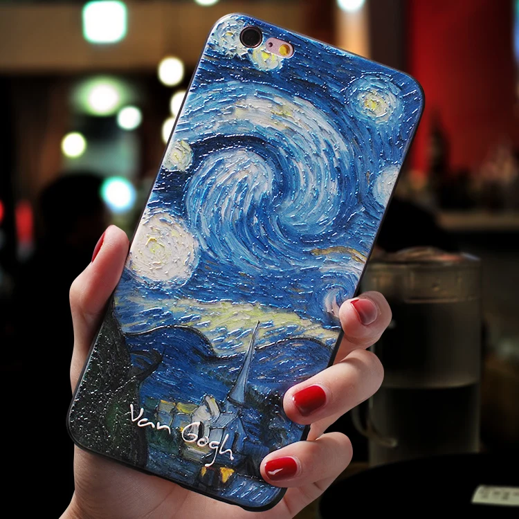 Чехол для iPhone XS Max звездная ночь серия iphone x 6s 7 8 Plus матовый 3d рельефный чехол xs