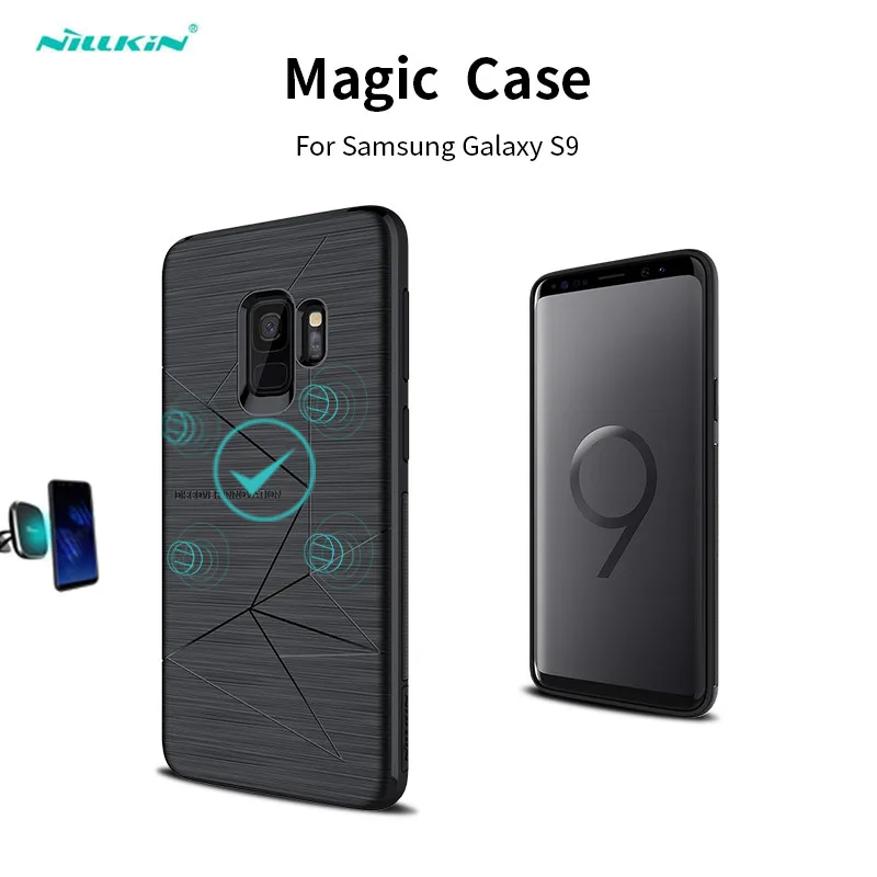

Nillkin Wireless Charging Silicone Case for Samsung Galaxy S9/S9 Plus back Cover Magnetic Mobile Phone Cases Adsorption