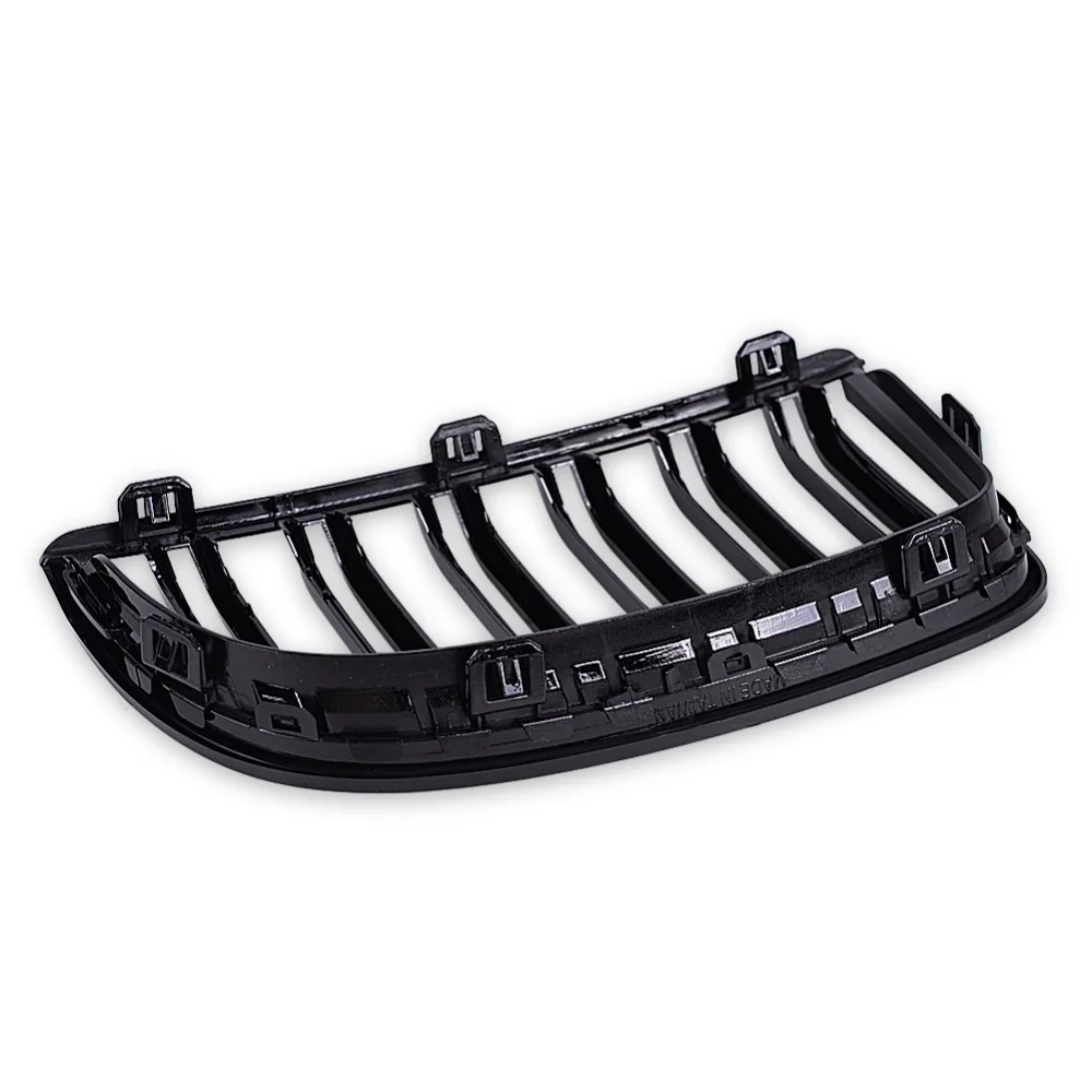 runmade for BMW 2005 2006 2007 2008 E90 3-Series Pre-Facelift Front Bumper Kidney Grille Grill Glossy Black Pair Single Line