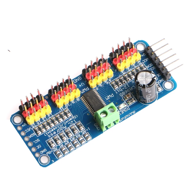 1 шт. Новый OOTDTY PWM Серводвигатель I2C 16 канальный 12 бит модуль для робота Ardui no Raspberry