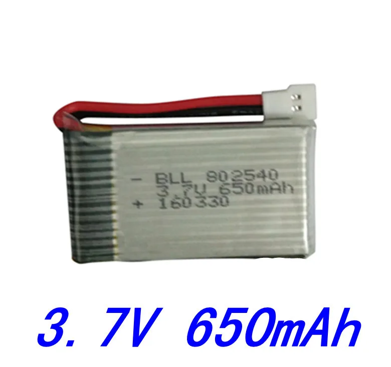 

BLL 3.7V 650mAh Battery Syma X5 X5C X5C-1 X5S X5SW X5SC V931 H5C CX-30 CX-30W Quadcopter Spare Parts With 3.7V X5C Battery
