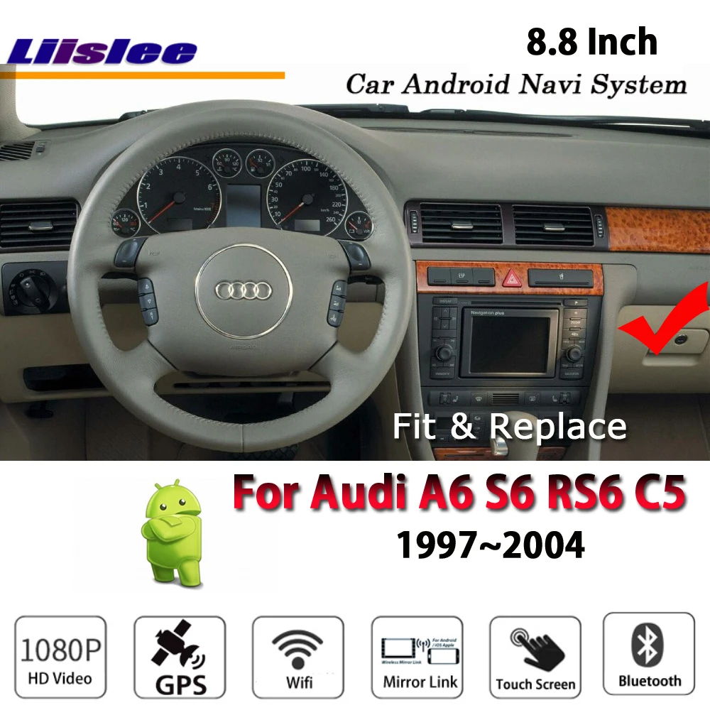 Liislee автомобильный Android 7,1 up для Audi A6 S6 RS6 C5 1999~ 2004 стерео радио видео Carplay gps Navi карта навигационная система Мультимедиа