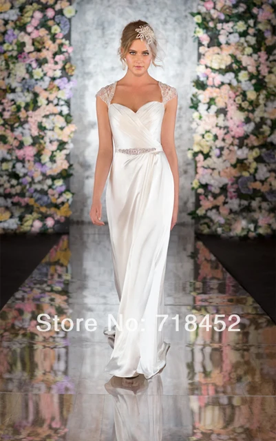 2014 las vegas vestidos de boda escarpado volver encaje vestido de
