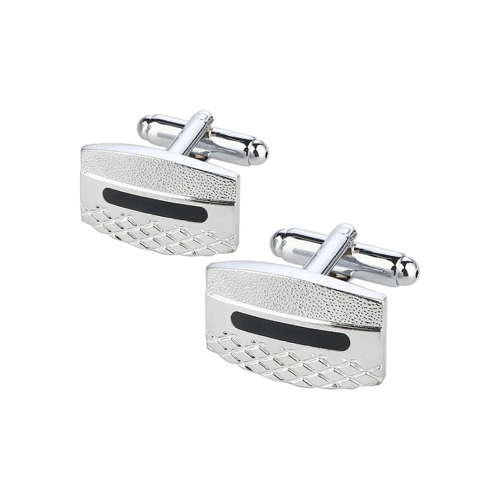 Luxury shirt Black Square cufflink for mens Brand cuff buttons cuff