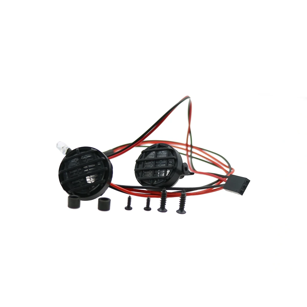 

Head Light 2pcs lamps big size round shape front lamp with white light for rc hobby car crawler scale parts Axial TRX-4 Traxxas