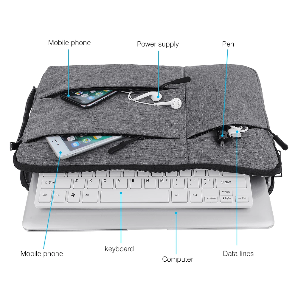 Laptop Bag For Macbook Air Pro Retina 11 12 13 14 15 15.6 inch Laptop Sleeve Case PC Tablet Case Cover for Xiaomi Air HP Dell