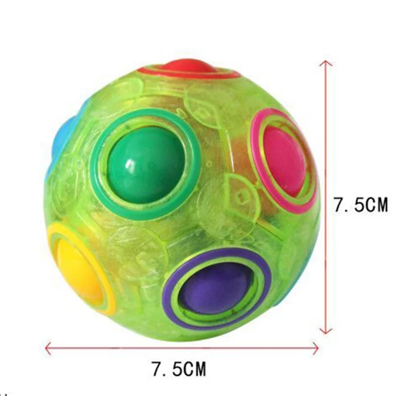 Luminous Magic Rainbow Ball Football Cube Fluorescence Hottest Decompression Finger Toy Children Adult Anti Stress Ball